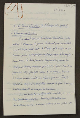 Letter from [?René Massigli], Consulate General of France in Geneva, Switzerland to Seán Lester, ...