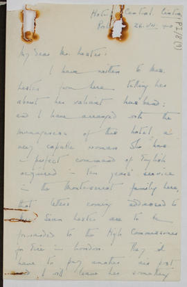 Letter from Alexander Loveday to Seán Lester, p0001