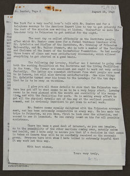 Letter from Arthur Sweetser to Seán Lester, p0002