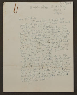 Letter from Stephen Gwynn to Seán Lester, p0001